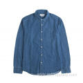 Fashion Men's Long Sleeve Blue Comfortable Denim Shirt